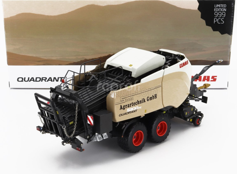 Ros-model Claas Quadrant 5300 Stotz Design - Pressa Alta Densita' 2015 1:32 Šedá Béžová Černá