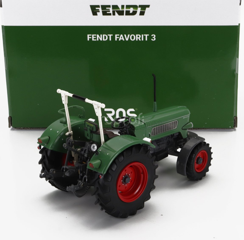 Ros-model Fendt Favorit 3 4wd Tractor With Rollbar 1964 1:32 Zelená Červená