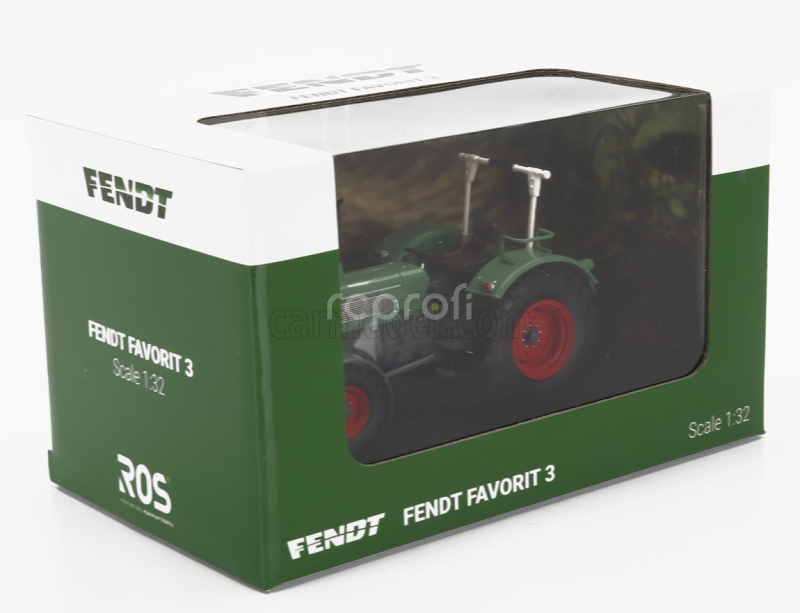 Ros-model Fendt Favorit 3 4wd Tractor With Rollbar 1964 1:32 Zelená Červená