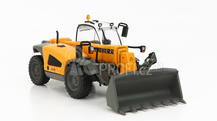 Ros-model Liebherr Telehandelr Tl435-13 Ruspa Gommata - Tractor Scraper 1:50 Žlutá Šedá