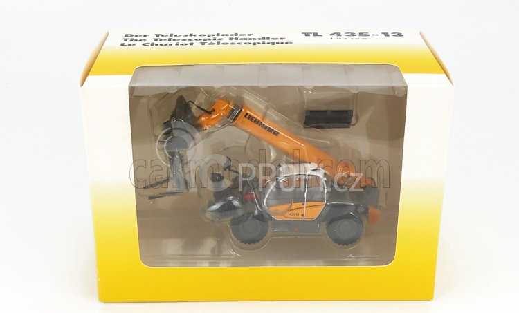 Ros-model Liebherr Telehandelr Tl435-13 Ruspa Gommata - Tractor Scraper 1:50 Žlutá Šedá