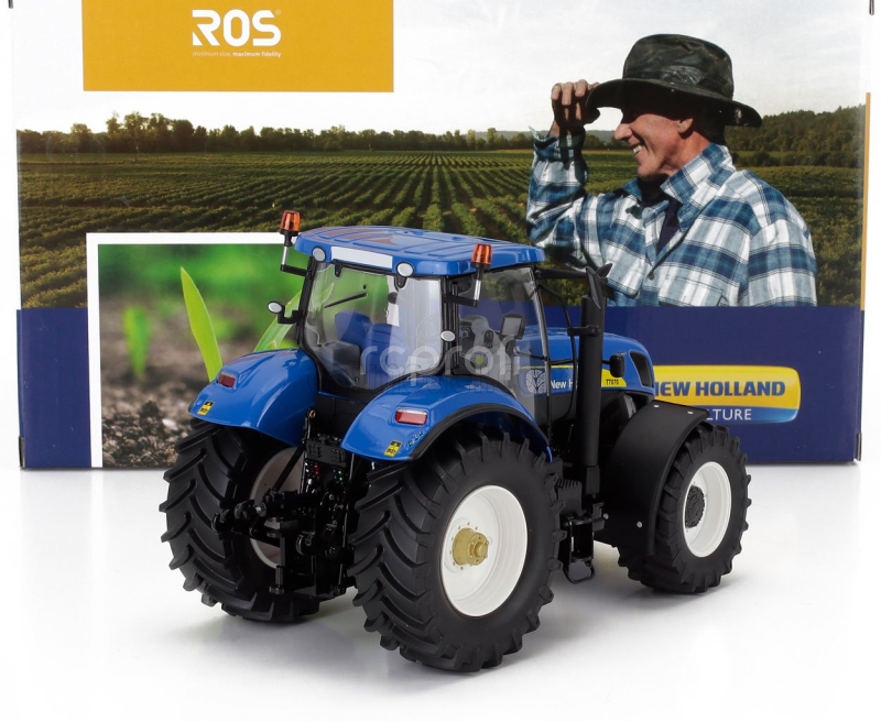 Ros-model New holland T7070 Tractor 2018 1:32 Blue