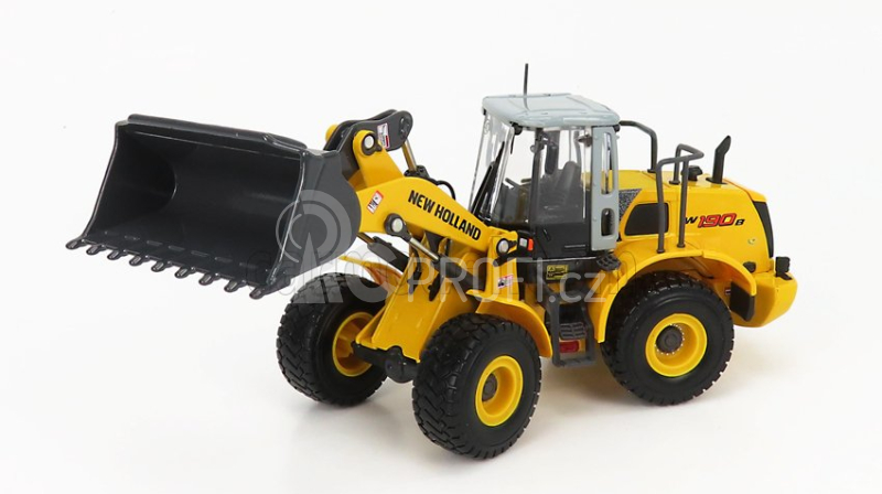 Ros-model New holland W190b Ruspa Gommata - Tractor Scraper 1:50 Žlutá