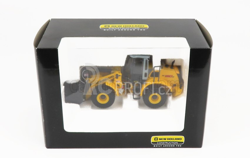 Ros-model New holland W190b Ruspa Gommata - Tractor Scraper 1:50 Žlutá