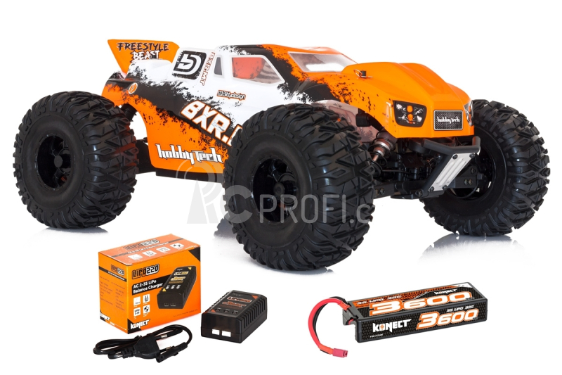 RTR Brushless Monster Truck 4WD Hobbytech BXR včetně LiPo sady a nabíječky