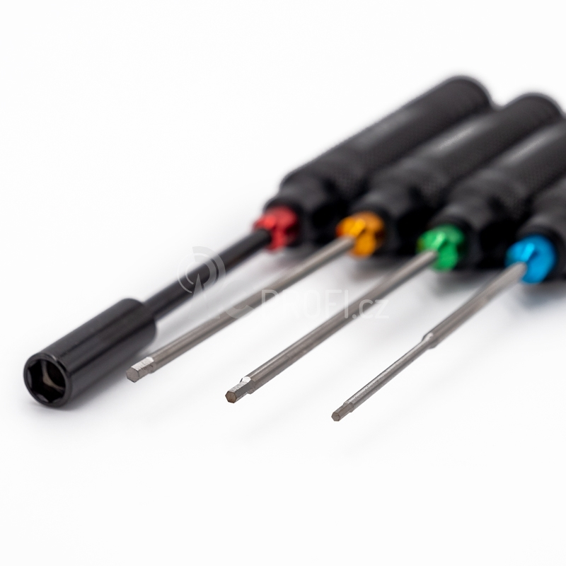Sada nářadí, imbusový šroubovák (1,5, 2.0, 2.5mm) a nástrčkový klíč 7,0mm