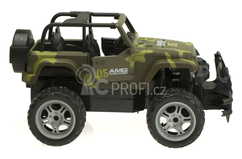 RC auto Off-Road Jeep 1:14, maskáčová