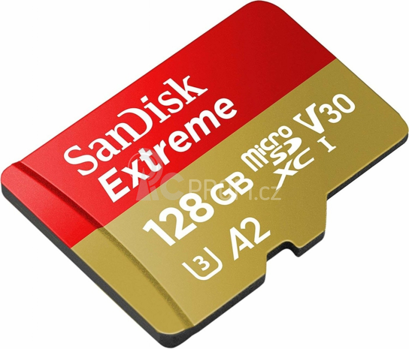 SanDisk MicroSDXC 128GB Extreme A2 UHS-I (V30) U3 + SD adaptér