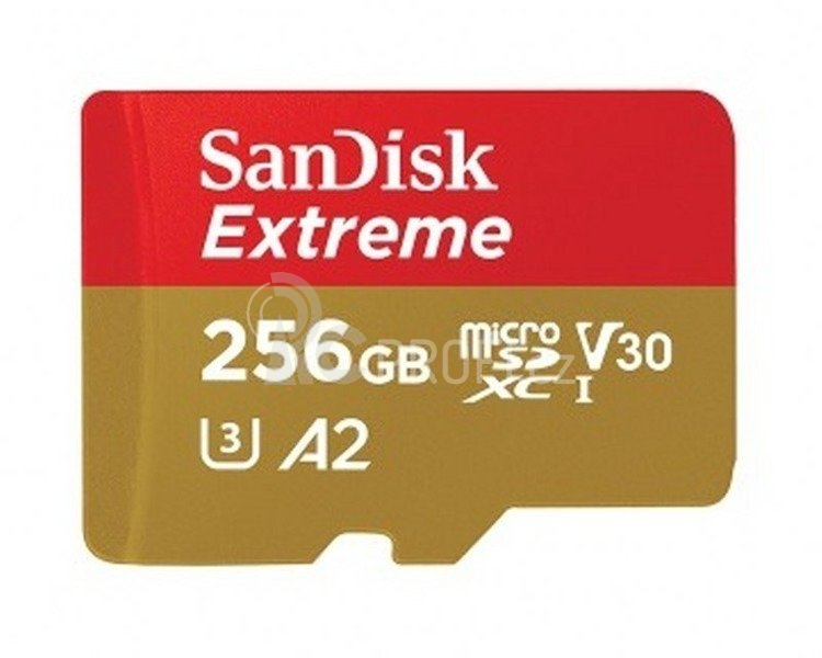 SanDisk MicroSDXC 256GB Extreme A2 UHS-I (V30) U3 + SD adaptér