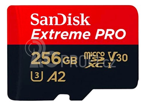 SanDisk MicroSDXC 256GB Extreme PRO A2 UHS-I (V30) U3 + SD adaptér