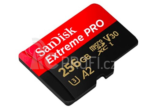 SanDisk MicroSDXC 256GB Extreme PRO A2 UHS-I (V30) U3 + SD adaptér