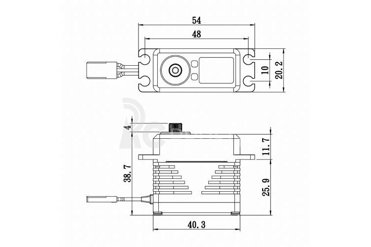 SB-2295SG BRUSHLESS HiVOLT Digitální servo (40kg-0,05s/60°)