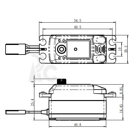 SC-1251MG Digitální servo - Low Profile