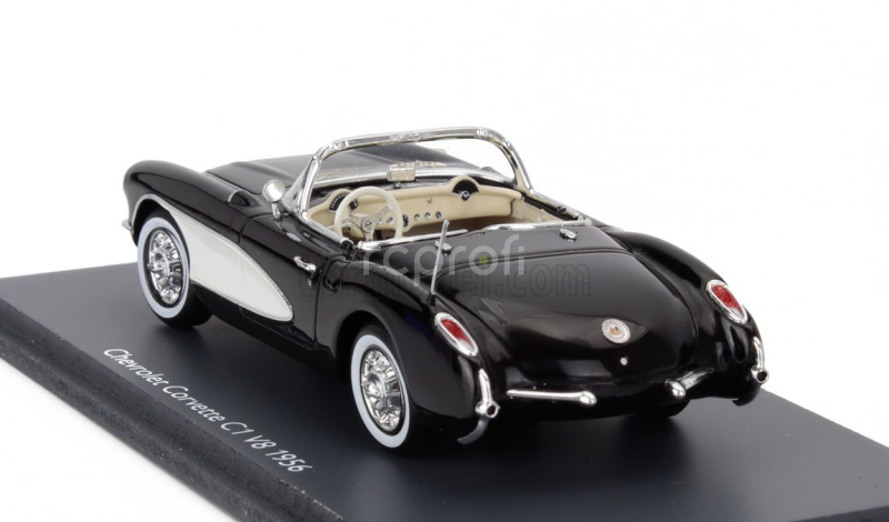 Schuco Chevrolet Corvette C1 V8 Spider 1956 1:43 Černá Stříbrná