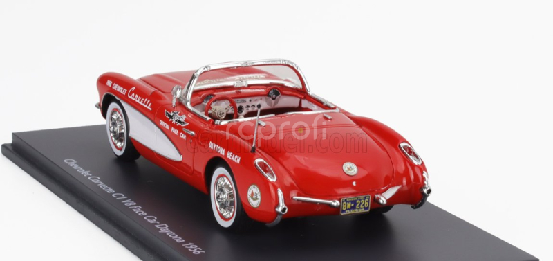 Schuco Chevrolet Corvette C1 V8 Spider Pace Car Daytona 1956 1:43 Červená Stříbrná