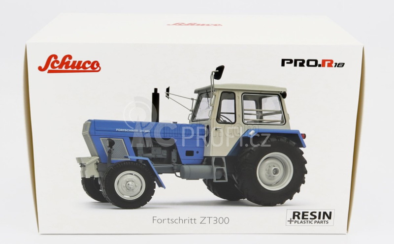 Schuco Fortschritt Zt300 Tractor 1964 1:18 Světle Modrá Šedá
