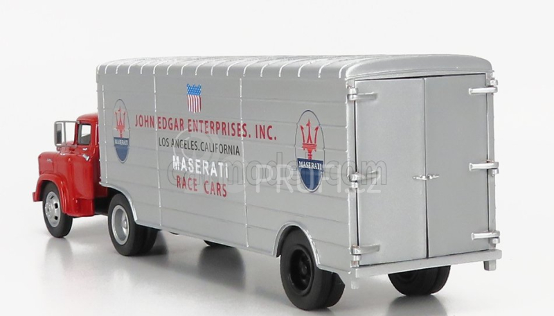 Schuco GMC Truck Team John Edgar Enterprises Inc. Maserati Car Transporter 1:43 Červená Stříbrná