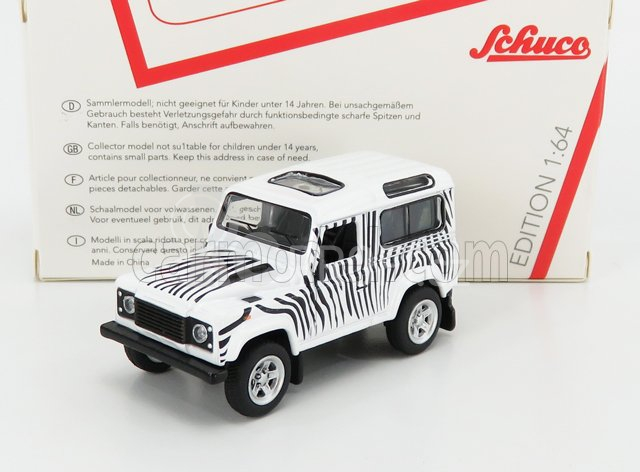 Schuco Land rover Defender 90 Safari 1999 1:64 Bílá Černá