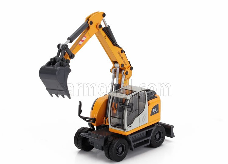 Schuco Liebherr A918 Escavatore Gommato - Tractor Excavator 1:87 Žlutá Bílá Černá