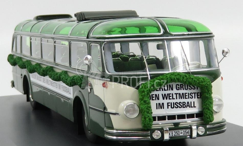 Schuco Magirus Deutz O6500 Autobus Winner Team Football World Cup Wm Open Roof 1954 1:43 Zelená