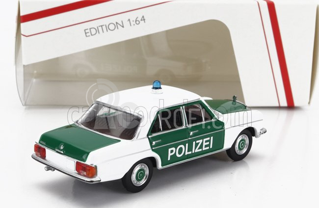 Schuco Mercedes benz 200/8 Polizei 1972 1:64 Zelená Bílá