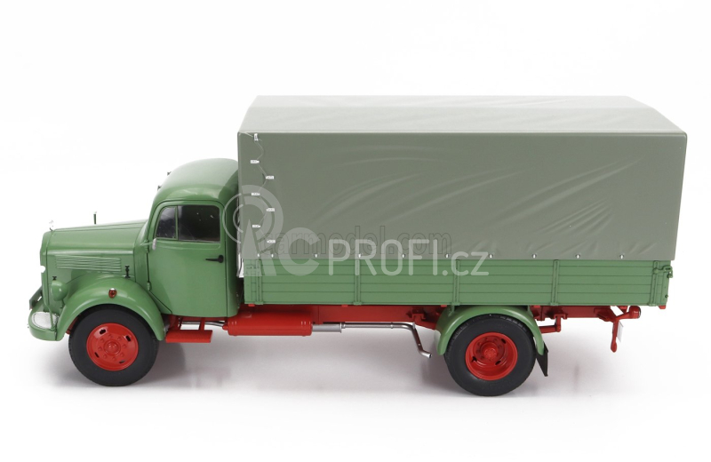 Schuco Mercedes benz L3500 Truck Telonato 1950 1:18 Modrá Šedá
