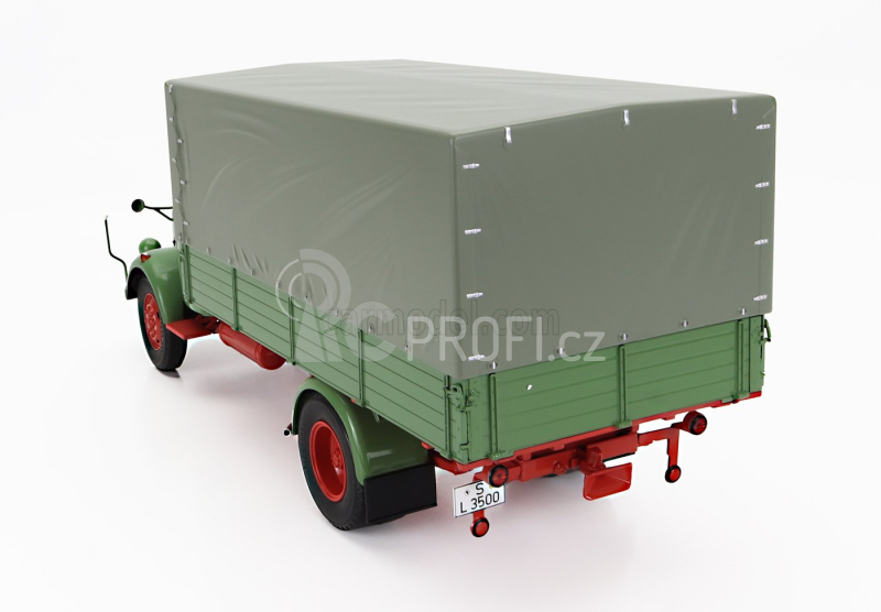 Schuco Mercedes benz L3500 Truck Telonato 1950 1:18 Modrá Šedá