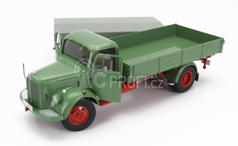 Schuco Mercedes benz L3500 Truck Telonato 1950 1:18 Modrá Šedá
