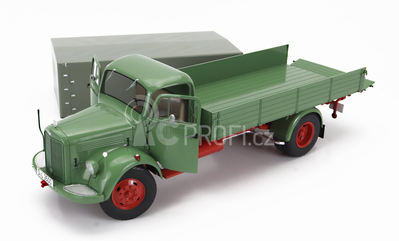 Schuco Mercedes benz L3500 Truck Telonato 1950 1:18 Modrá Šedá