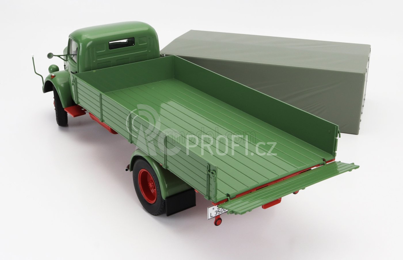 Schuco Mercedes benz L3500 Truck Telonato 1950 1:18 Modrá Šedá
