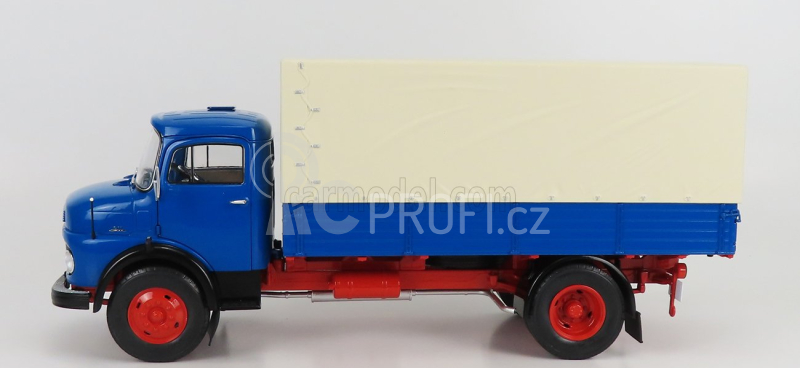 Schuco Mercedes benz L911 Truck Telonato 1966 1:18 Modrá Bílá