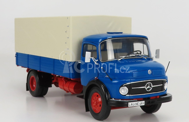 Schuco Mercedes benz L911 Truck Telonato 1966 1:18 Modrá Bílá
