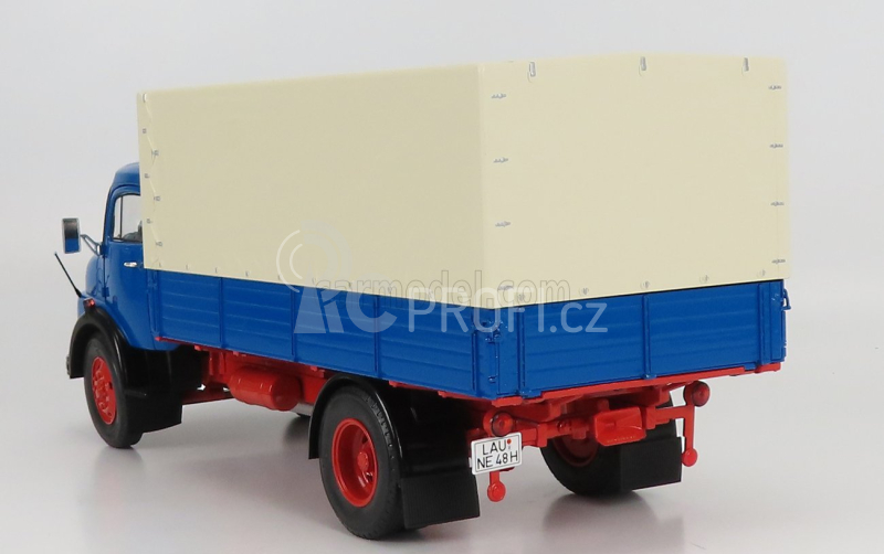 Schuco Mercedes benz L911 Truck Telonato 1966 1:18 Modrá Bílá