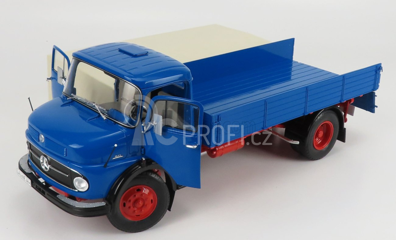 Schuco Mercedes benz L911 Truck Telonato 1966 1:18 Modrá Bílá