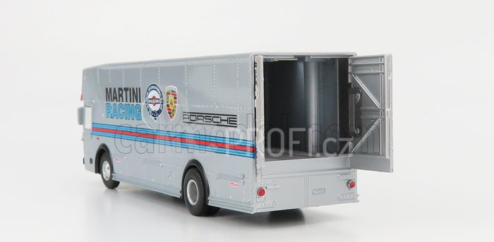 Schuco Mercedes benz O317 Truck Car Transporter Porsche Martini 1971 1:64 Silver