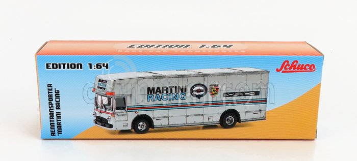 Schuco Mercedes benz O317 Truck Car Transporter Porsche Martini 1971 1:64 Silver