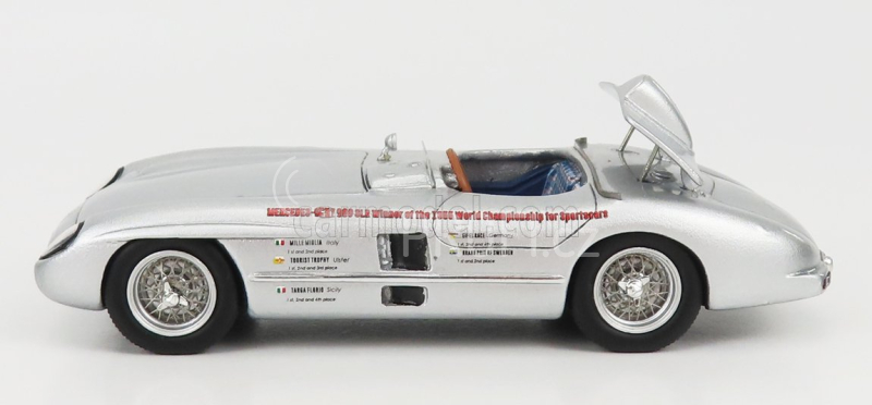 Schuco Mercedes benz Racing Car Transporter Truck Rennwagen 1955 With 300 Slr Spider 1:43 Modrá Stříbrná
