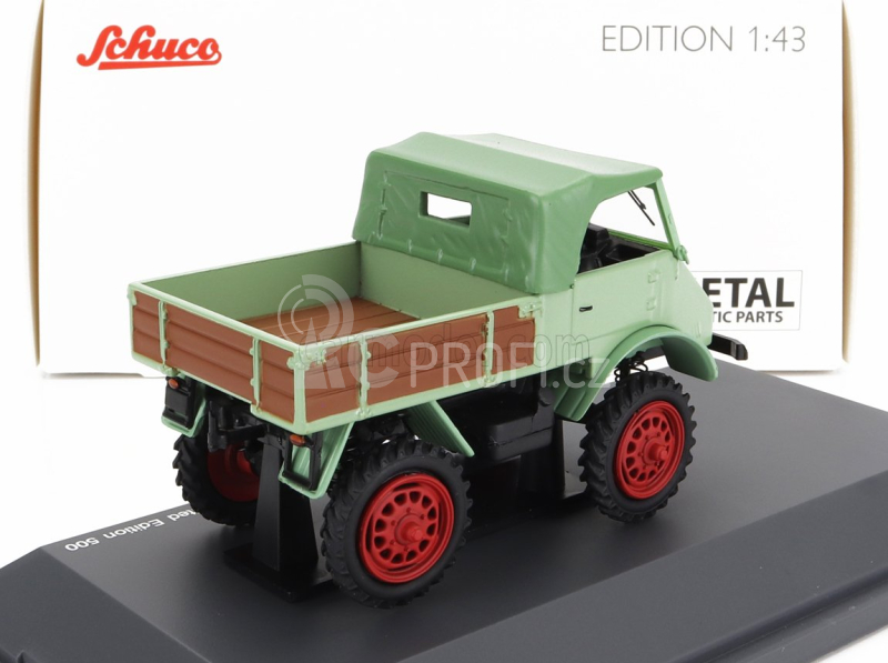 Schuco Mercedes benz Unimog 401 Truck 1953 1:43 Green Wood