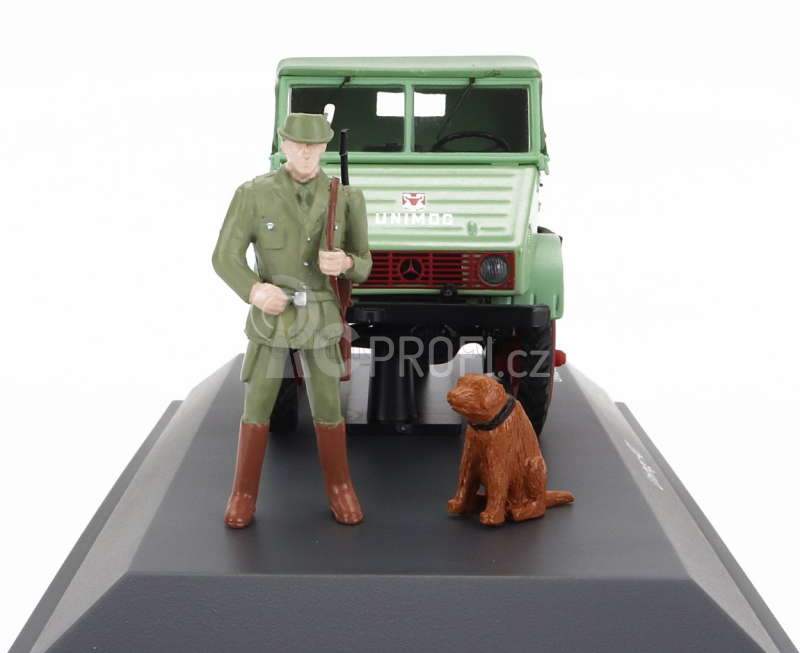 Schuco Mercedes benz Unimog 401 Truck 1953 1:43 Green Wood