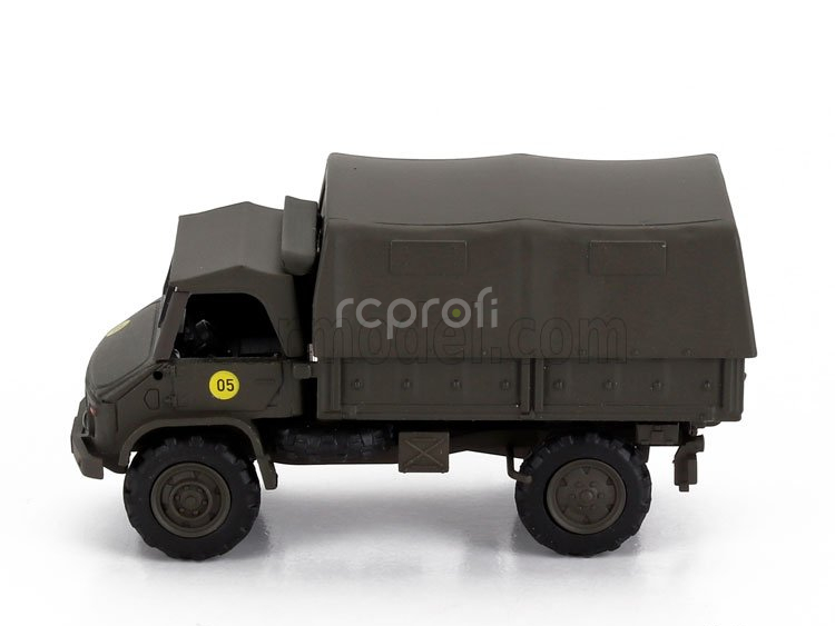 Schuco Mercedes benz Unimog S404 Truck German Army 1953 1:87 Vojenská Zelená