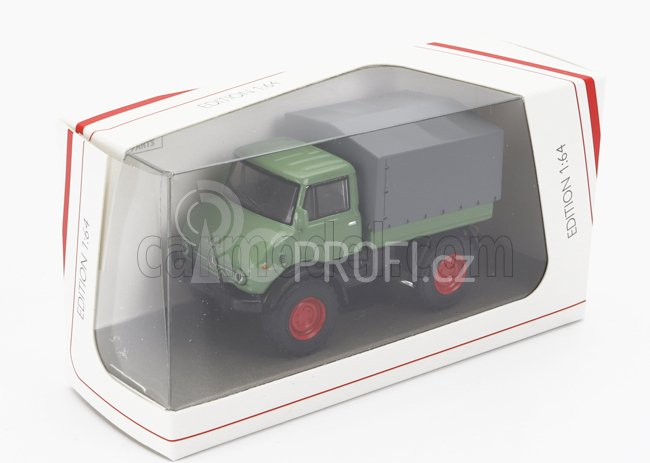 Schuco Mercedes benz Unimog U406 Truck 1966 1:64 Zelená Šedá