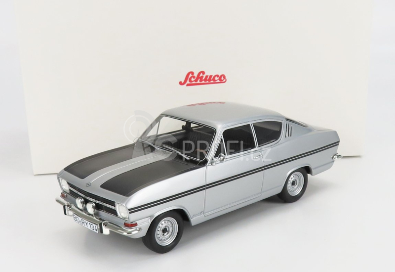 Schuco Opel Kadett B Rally Coupe 1966 1:18 Stříbrná Černá