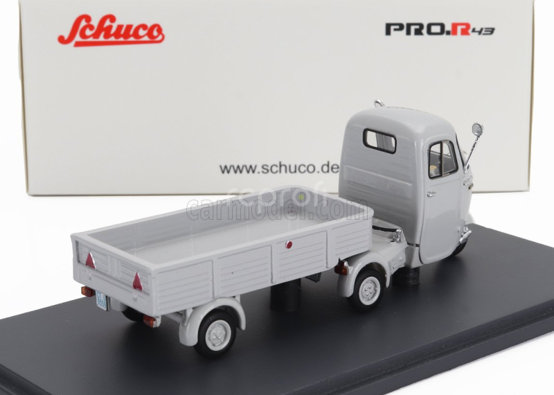 Schuco Piaggio Ape Pentaro Motrice + Pentaro' Rimorchio 1964 1:43 Grey