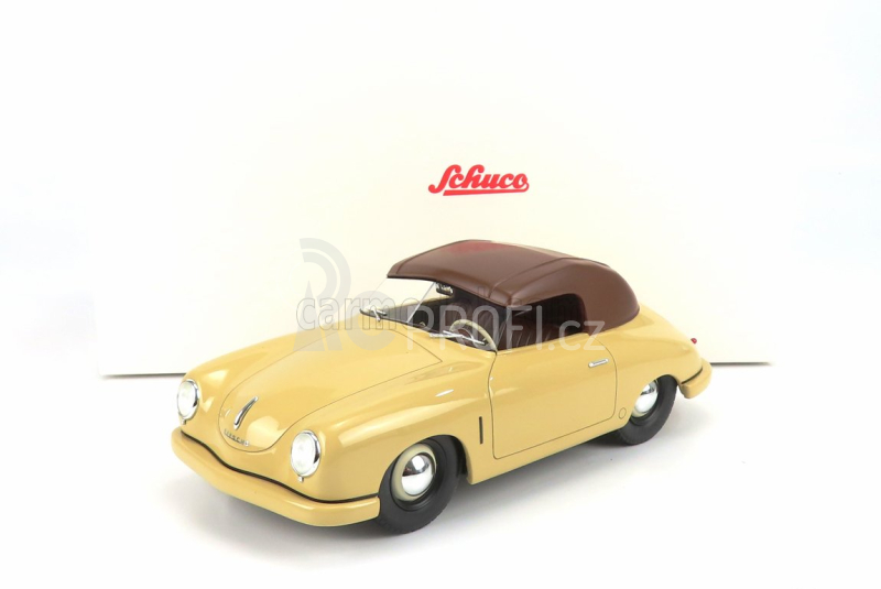Schuco Porsche 356 Spider Closed 1948 1:18 Cream Black