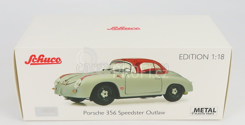 Schuco Porsche 356 Spider Hard-top Closed Outlaw 1952 1:18 Silver Red