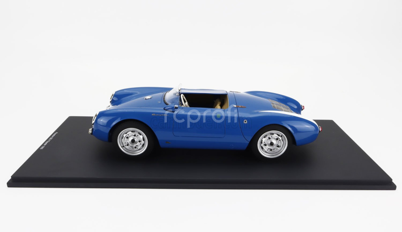 Schuco Porsche 550a Spider 1954 - Con Vetrina - With Showcase 1:12 Blue