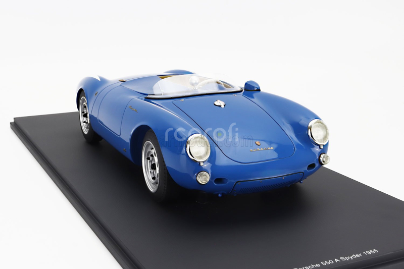 Schuco Porsche 550a Spider 1954 - Con Vetrina - With Showcase 1:12 Blue