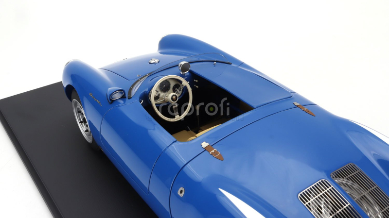 Schuco Porsche 550a Spider 1954 - Con Vetrina - With Showcase 1:12 Blue