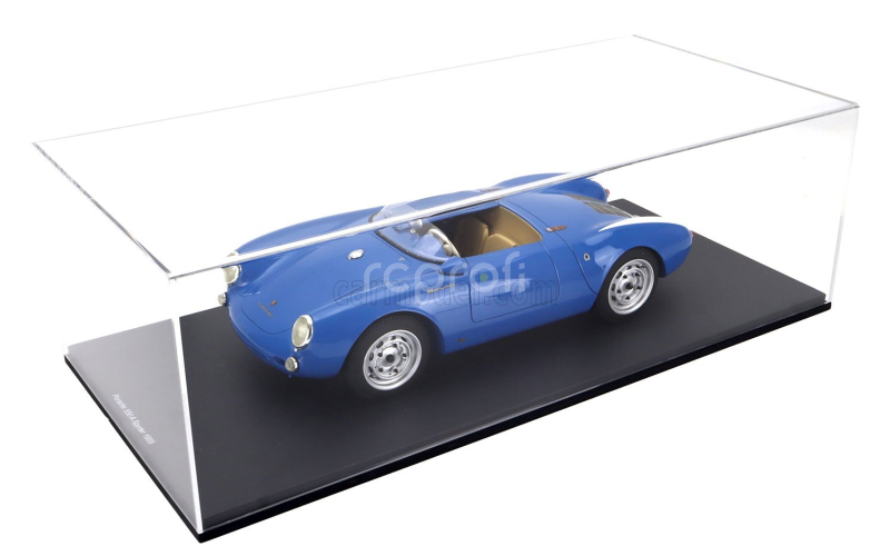 Schuco Porsche 550a Spider 1954 - Con Vetrina - With Showcase 1:12 Blue