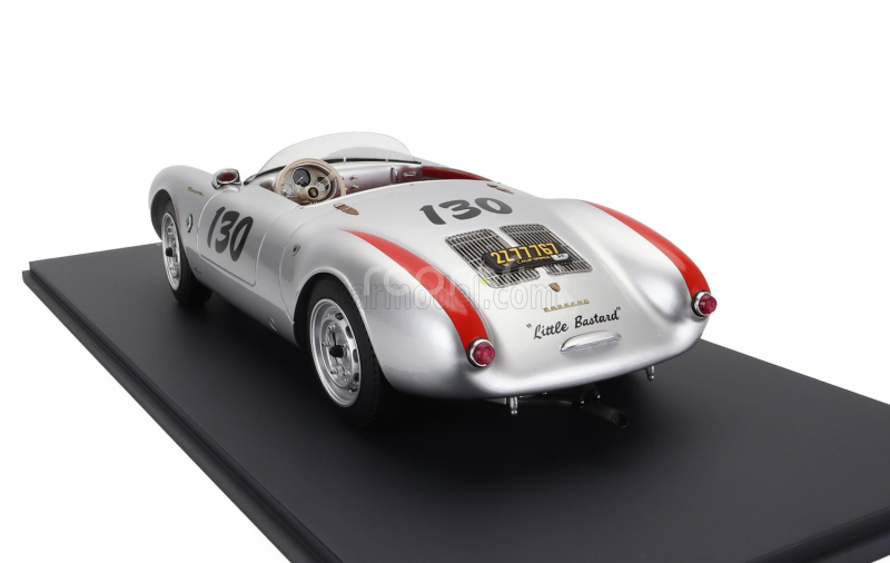 Schuco Porsche 550a Spider N 130 1954 James Dean - Little Bastard - Con Vetrina - With Showcase 1:12 Silver